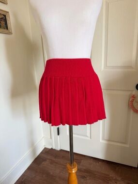 Red Micro Mini Pleated Skirt XXS Adult or 5/6 Kids